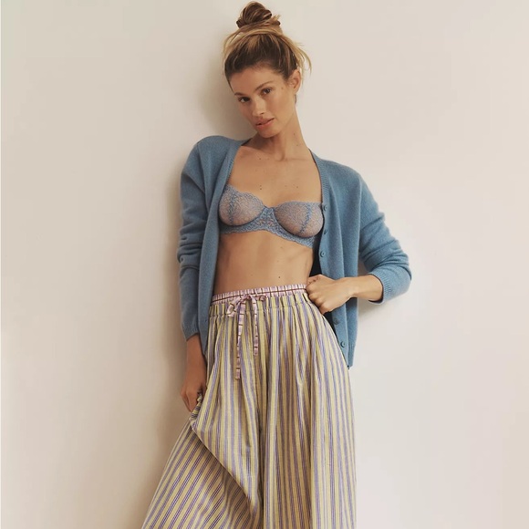 Anthropologie Mixed Stripe Wide-Leg Pants - Picture 3 of 6